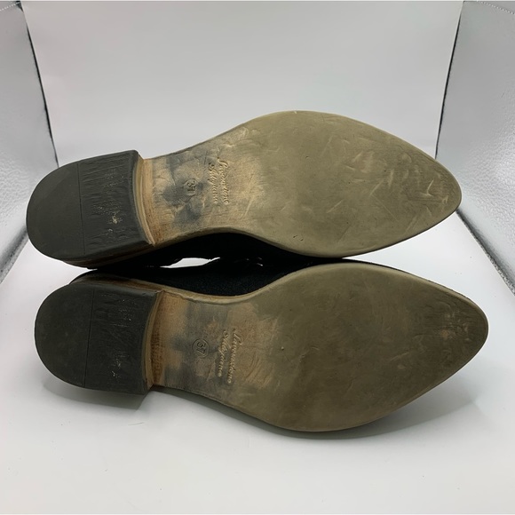 Free People Lost Valley Black Cutout Boho Oxford Ankle Boot Booties Sz 37 US 7 - Picture 7 of 8